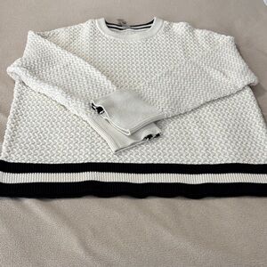 Lou & Grey White and Black Sweater